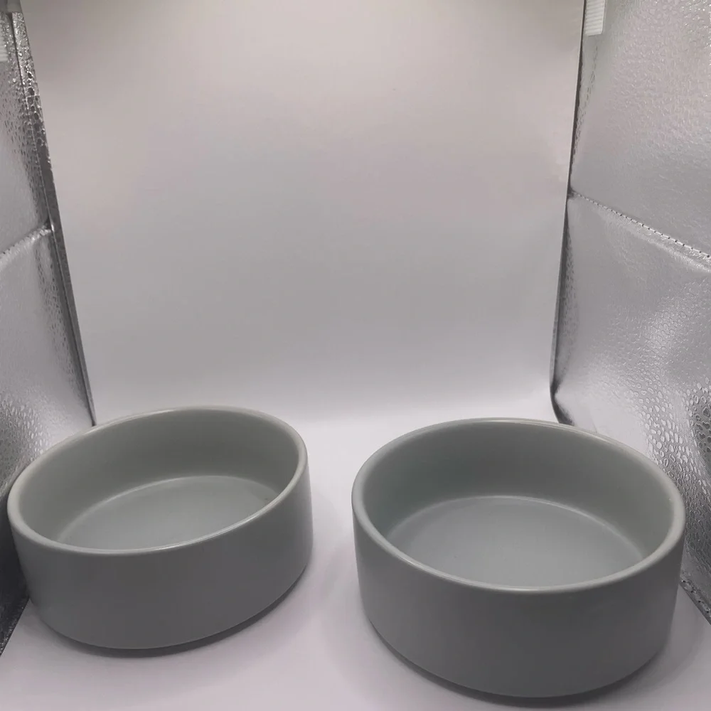 Gray Cat Bowls Set